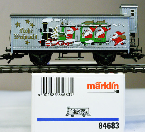 Märklin 84683 H0 Weihnachtswagen 1995 als G10 mit Bremserhaus. AC Märklin System. NEU und OVP.