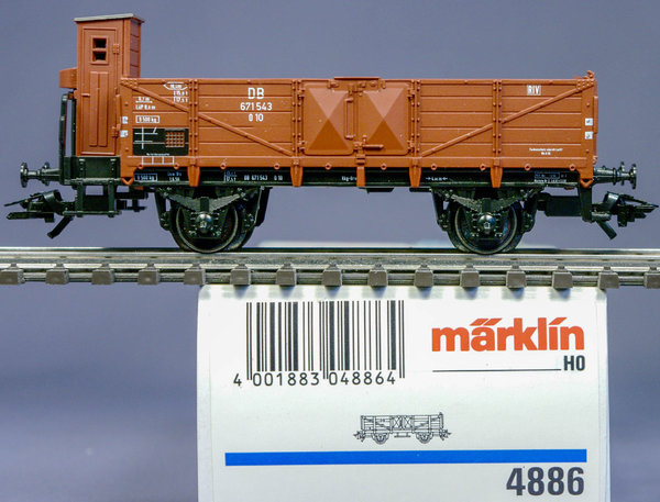 Märklin 4886 H0 Offener Güterwagen mit Bremserhaus O 10 der DB in Epoche III.