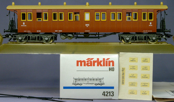 Märklin 4213 H0 Schnellzug-Plattformwagen CCi der K.W.St.E. 3. Klasse. Epoche I.