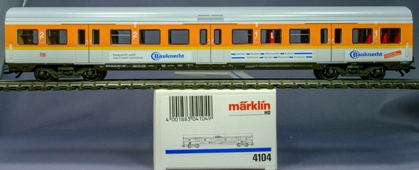 Märklin 4104 H0 S-Bahn Wagen der DB, 1./ 2. Klasse mit "Bauknecht" Werbung. AC - Modell. Epoche V.
