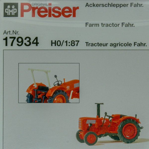 Preiser 17934 H0. Ackerschlepper Fahr. Bausatz