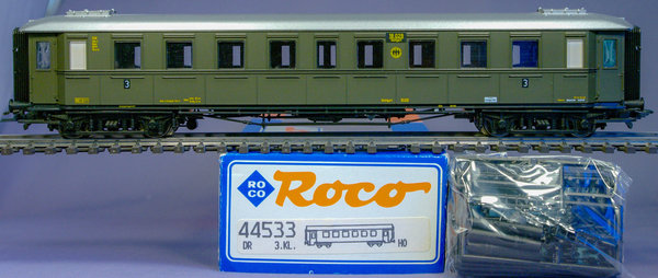Roco 44533 H0 Schnellzugwagen 3. Klasse C4ü der DRG. Ex wü 11. (2-Leiter-System)