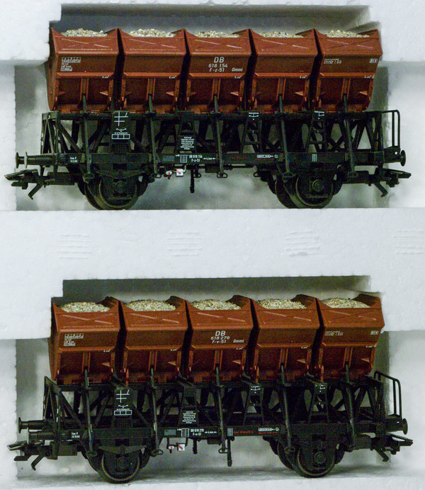 Märklin 46350 H0 Muldenkippwagen-Set 1 aus sechs Güterwagen der DB. Epoche III.