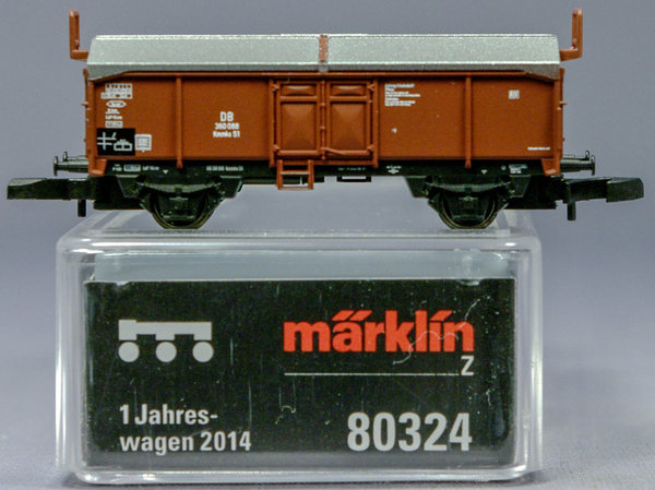 Märklin 80324 Z Insider-Jahreswagen, 2014. Schiebedachwagen Kmmks 51 der DB. Epoche III.