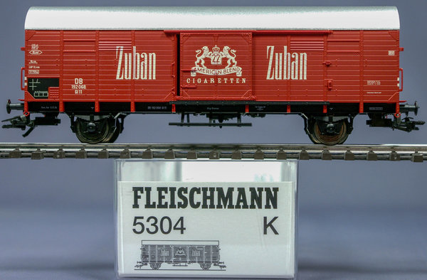 Fleischmann 5304 H0. Gedeckte Güterwagen Gl 11 der DB mit "Zuban" Beschriftung. AC - Radsätze