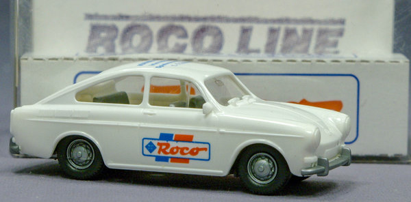 Roco 1996 H0 VW 1600 in weiß mit "ROCO" Anschriften und Logo. Dachaufschrift "Nürnberg 96"