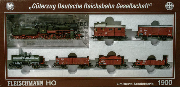 Fleischmann 1900 H0 Zug-Set "Güterzug Deutsche Reichsbahn Gesellschaft" AC - Digital - Modell