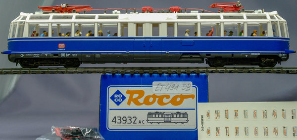 Roco 43932 H0 Gläserner Zug BR 491 der DB. Epoche IV / V. AC-analog Ausführung (Märklin System)