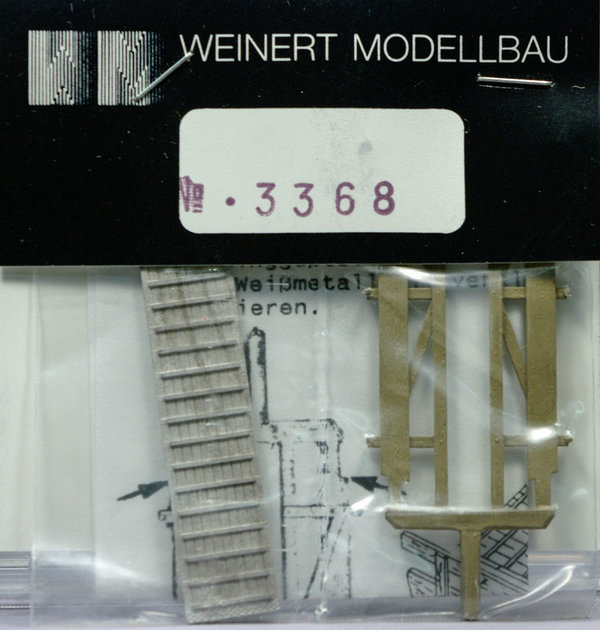 Weinert Modellbau 3368 H0 Lange Viehverladebrücke 1 Stück, Messingguss.