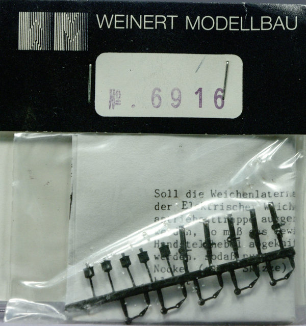 Weinert Modellbau 6916 N Weichenlaternen links, Attrappe unbeleuchtet, 5 Stück. Bausatz.